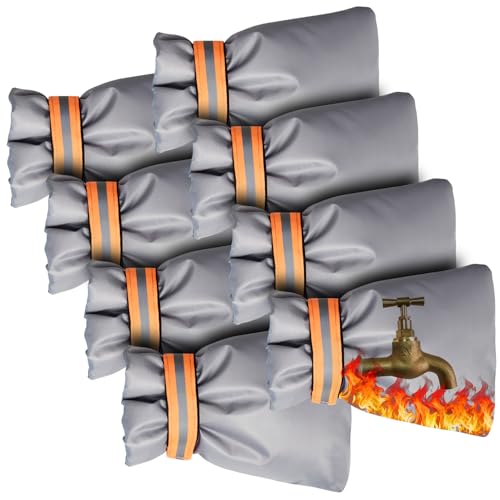 Outdoor Winter Faucet Hose bib Wall Taps Ouside Covers - 8.3”H x 6.7”W, Waterproof & Frost-Free for Winter Freeze Protection, Black, Gray (Gray, 8pcs) - color: Gray, size: 8pcs