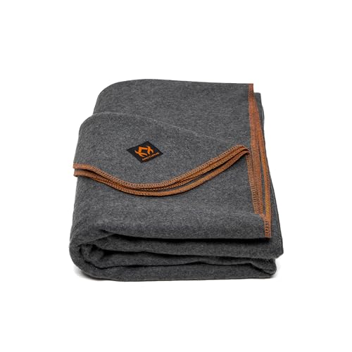 Arcturus Military Wool Blanket - Warm, Thick, Washable - Great for Outdoors, Camping, Stadium Blanket, Picnics, Travel - Car & Bushcraft Survival Kits - color: Military Gray