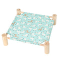 Patas Lague Cat and Dog Hammock Bed for Small Dogs, Brethable Wooden Cat Pet Rabbit Elevated Cooling Outdoor Bed Cots Furniture for Summer Alpaca - color: Alpaca