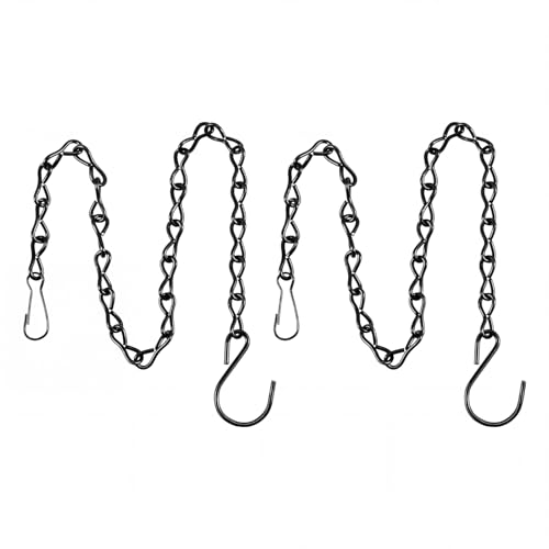EBOOT 2 Pcs Hanging Chain for Bird Feeders, Planters, Lanterns and Ornaments (23.6 Inch,Black) - color: Black, size: 23.6 Inch