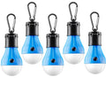 FLY2SKY Tent Lamp Portable LED Tent Lights Blue 5 Packs Hook Hurricane Emergency Lights LED Camping Lights Bulb Camping Tent Lanterns Camping Equipment for Camping Hiking Backpacking Fishing Outage - style: G-CLOSED-HOOK
