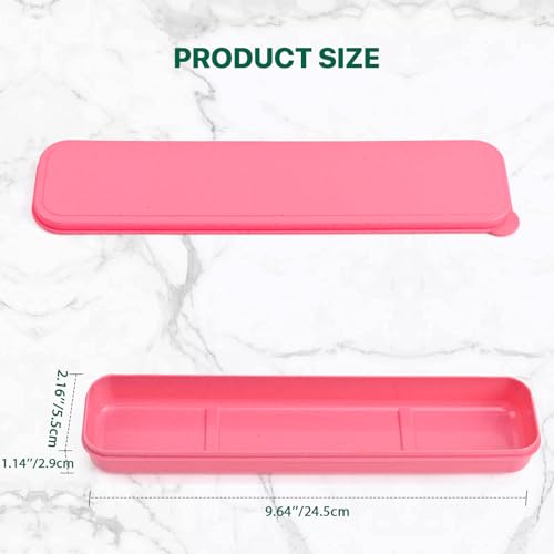 Travel Cutlery Case Portable Utensil Holder Large Travel Silverware Case Flatware Storage Box Camping Utensils Cutlery Cases for Fork Spoon Chopsticks Lunch Box, 9.6 x 2.1 inches (Multi) - color: Multi, size: Large