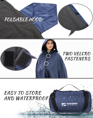 DUKUSEEK Large Waterproof Stadium Blanket for Cold Weather, Soft Warm Fleece Camping Blanket Windproof for Outdoor Sporting Events, Football Games,Navy Blue - color: Navy Blue