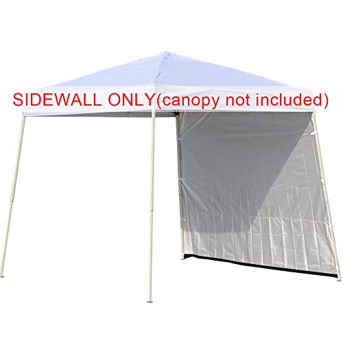 ABCCANOPY Canopy Side Wall for 10'x 10' Slant Leg Canopy Tent, 1 Pack Sidewall Only, Black - color: black