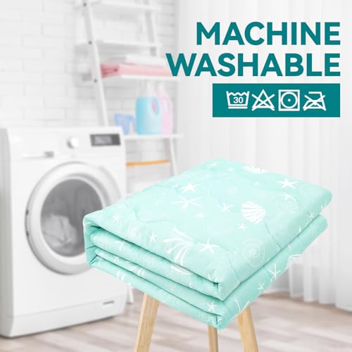 SUPRIY Pet Cooling Blanket for Summer - Ice Cold Qmax0.4 Tech Dual-Use for Humans & Pets, Portable Reversible Mat Machine Washable for Dogs Cats Indoor Outdoor Travel (44 * 58, Blue Ocean)
