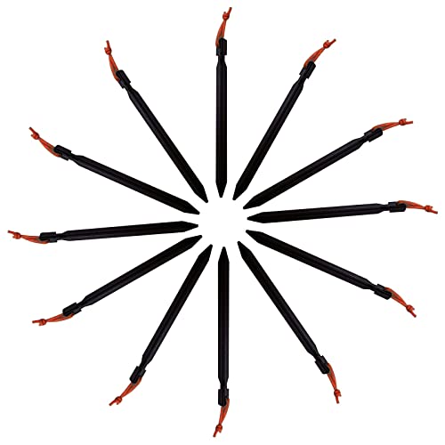 12 Pack Tent Stakes, 7075 Ground Metal Camping Aluminum Tent Pegs, Lightweight Tent Stakes Heavy Duty Spikes Camping Accessories - color: Black