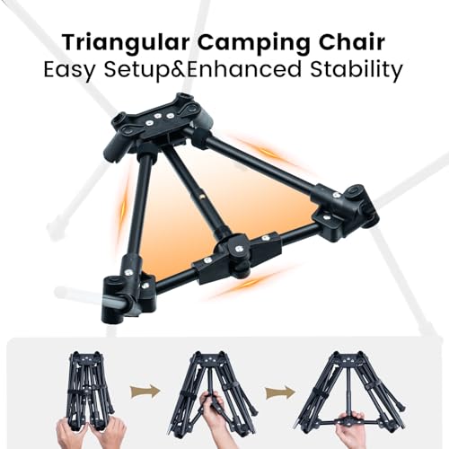 ONETIGRIS Tigerblade Camping Chair, Lightweight Folding Backpacking Hiking Chair, Compact Portable 330 lbs Capacity - color: Coyote Brown