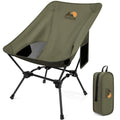 Ultralight Camping Chair Backpacking Chair, Portable Camp Chair with Cup Holder & Storage Bag, Lightweight Compact Folding Chair for Hiking, Travel, Picnic Mountaineering-Gark Green - color: Gark Green