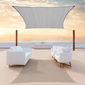 ColourTree 12' x 12' Grey Square CTAPS12 Sun Shade Sail Canopy Mesh Fabric UV Block UPF50 - Commercial Heavy Duty - 190 GSM - 3 Years Warranty (We Make Custom Size)