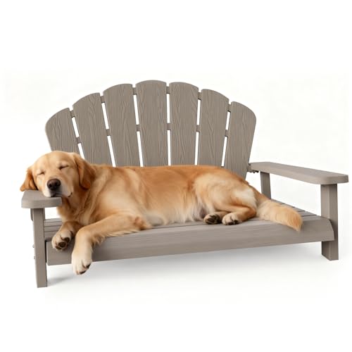 DRATO Dog Bed - Waterproof & Washable Pet Bed, Durable Resin Comfort Design, Easy to Assemble Indestructible Bed(Gray,40.24 * 30.08 * 20.04) - color: Gray