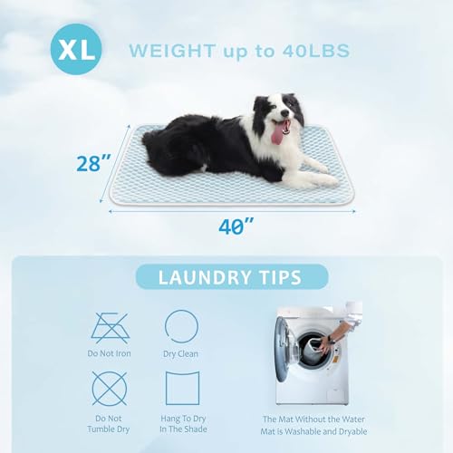 MICROCOSMOS Pet Cooling Mat & Sleeping Pad- Breathable Bubble Surface, EZ Clean. Keep Cooling for Pets, Kids and Adults in Summer.(BlueWhite, 40" x 28") - color: BlueWhite, size: 40" x 28"