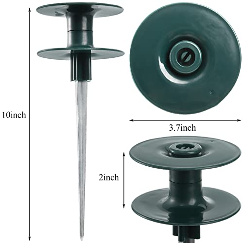 Coloch 6 Pack Hose Guard Stake, 10 Inch Garden Hose Guide Spike Zinced Metal Spike with Heavy Spin Top, Keep Garden Hose Out of Flower Beds for Plant Protection, Greenhouse, Yard Lawn