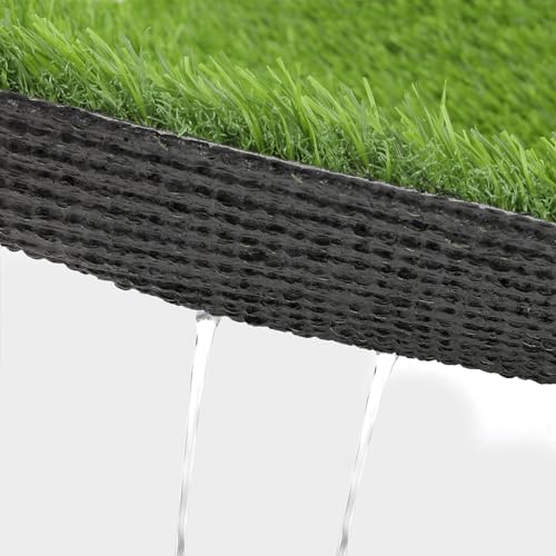 SHACOS Artificial Turf Door Mats 24"x36" Indoor/Outdoor 1.2" Pile Height Fake Grass Mats with Drainage Holes for Small Dogs & Decor