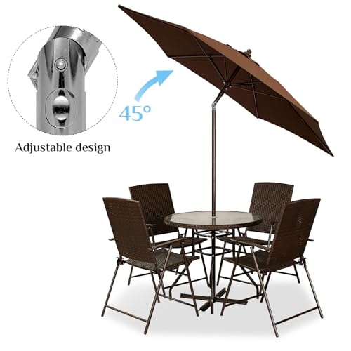 Patio Umbrella Replacement Parts, Outdoor Umbrella Pole Replacement Push-Button Tilt Adjustment for Balcony Umbrella, Outdoor Patio Umbrella Mounting Bracket for Deck Garden Party