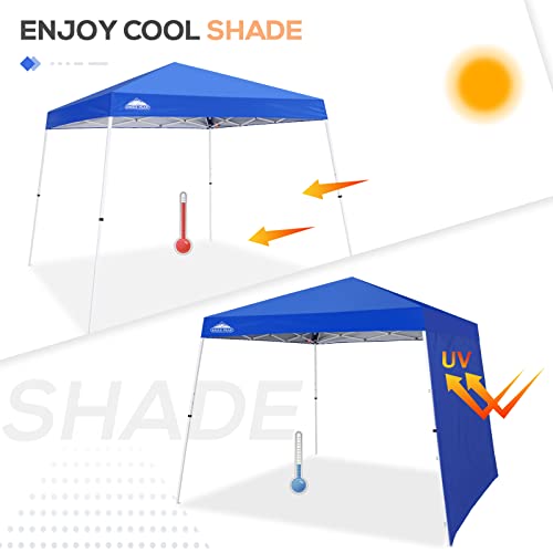 EAGLE PEAK Sunwall/Sidewall for 10x10 Slant Leg Canopy Only, 1 Sidewall, Blue - color: Blue