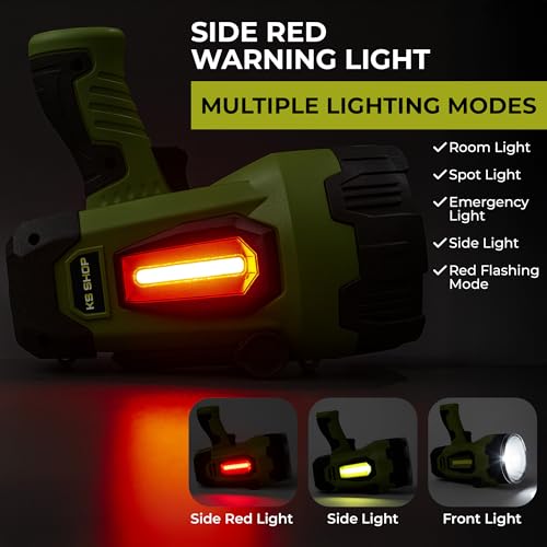 Camping Lantern Rechargeable - Led Spotlight Flashlight 90,000LM With 10,000mAh (6 To 12 Hours Of Runtime) - Usb-c Fast Charging- Outdoor Handheld Spotlight For Camping, Flash Lights For Emergency