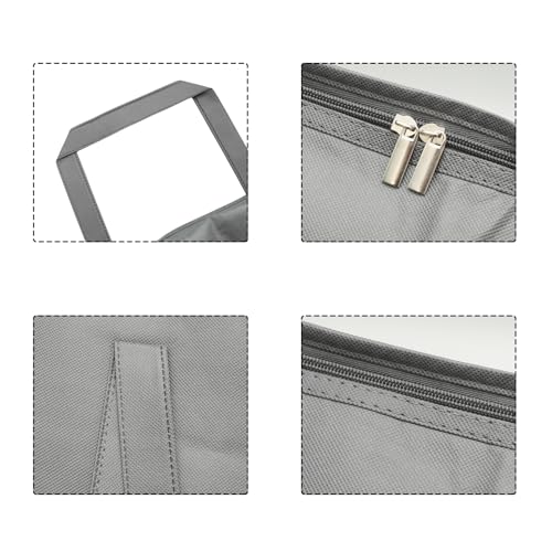 Lilaly Styrofoam Cooler Food Delivery Bag, Insulated Grocery Bags Insulated Cooler Bag for Hot or Cold Food Delivery, Groceries, Travel, Shopping(Grey) - color: grey