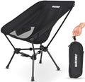 MARCHWAY Lightweight Folding Camping Chair with Spring Lock, Stable Compact Portable for Outdoor Camp, Travel, Beach, Picnic, Festival, Hiking, Backpacking (Lowback Black) - color: Lowback Black
