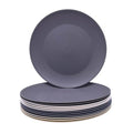 AOYITE Plastic Dinner Plates Reusable, Unbreakable Salad Plates set of 12, BPA Free Microwave & Dishwasher Safe Party Plate for Any Occasion, BBQ, Travel, Events - color: Neutral Tones