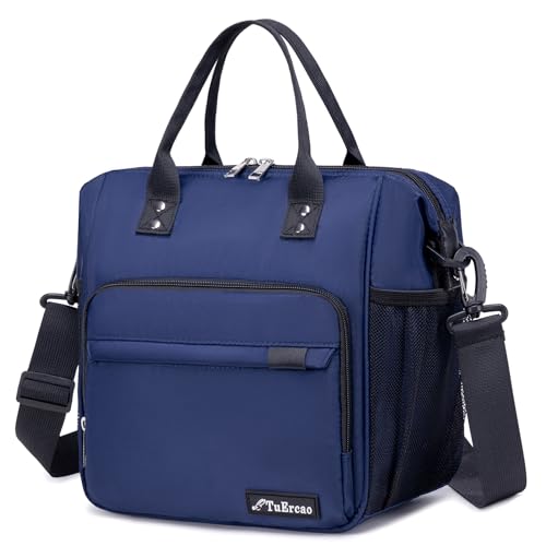 TuErCao Bule Lunch Box for Women Insulated Lunch Bag for Female Adult for Work, Lunch Cooler for Women - color: A11: Blue, size: Large