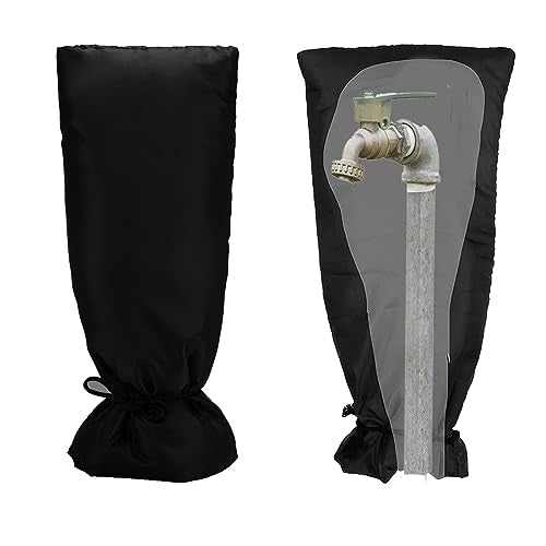 Outdoor Faucet Covers for Winter Freeze Protection,20.4"X8" Hose Bib Covers for Winter,Reusable Thicker Waterproof Insulated Spigot Cover - color: 20.4"X8" faucet cover