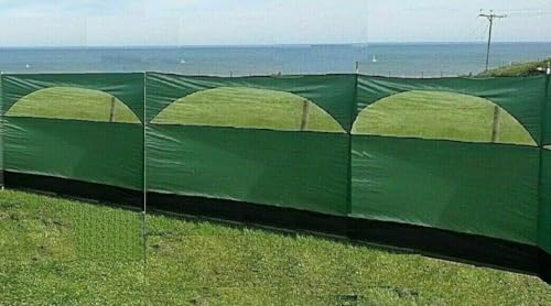 Windbreaker Wind Privacy Screen Camping Blocker 5 Panel Garden Beach Wind Shield 5ft High x 27.4ft Long (1 Forest Green) - color: 1 Forest Green