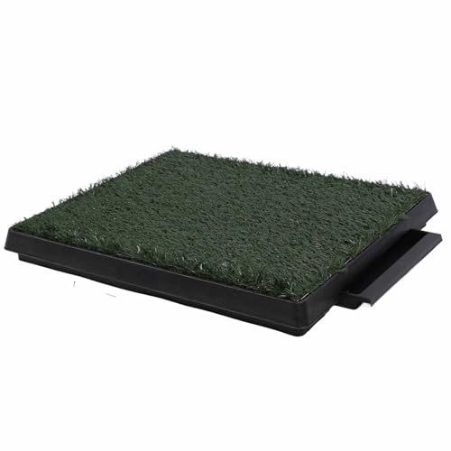 Dog Grass Potty Tray Large Capacity Reusable Odor Puppy Training Artificial Grass Pee Pad Indoor Outdoor (Small Size) - size: Small Size