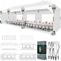 COBIZI 10x30 Pop Up Canopy Tent with Patented Center-Lock, Easy Setup Party Tent with 5 Removable Sidewalls, Wheeled Bag, Ventilated Top, for Wedding Backyard Event, White - color: White, size: 10x30ft With 5 Sidewalls