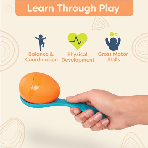 B. toys – Outdoor Games Galore Combo – Ring Toss & Egg-and-Spoon Game Set for Backyard Fun, Party Activities & Family Entertainment – Includes Easy-to-Grip Rings & Spoons – Kids Outdoor Toys 3+ Years - style: Ring Toss & Egg-Spoon Game