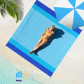 Beach Blanket Waterproof Sandproof Oversized Lightweight 78''×110'' 1-7 Adults Blanket Beach Large Picnic Mat for Travel Camping Hiking Picnic - color: Blue, size: 78''x110''