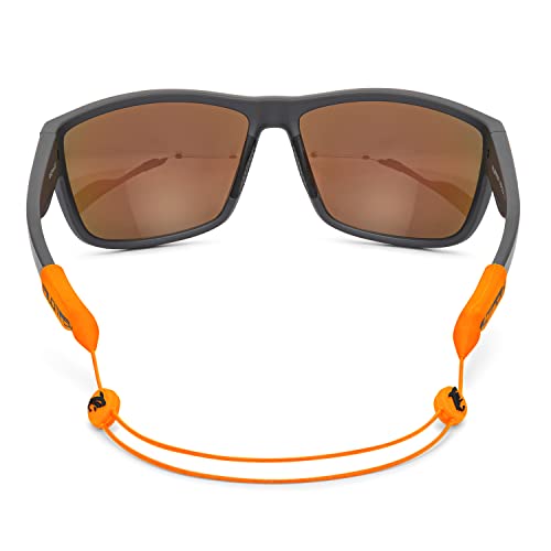 Pilotfish No Tail Adjustable Eyewear Retainer Cable Strap: Sunglasses, Eyeglasses, Glasses (16 Inch, Blaze Orange) - color: Blaze Orange, size: 16 Inch