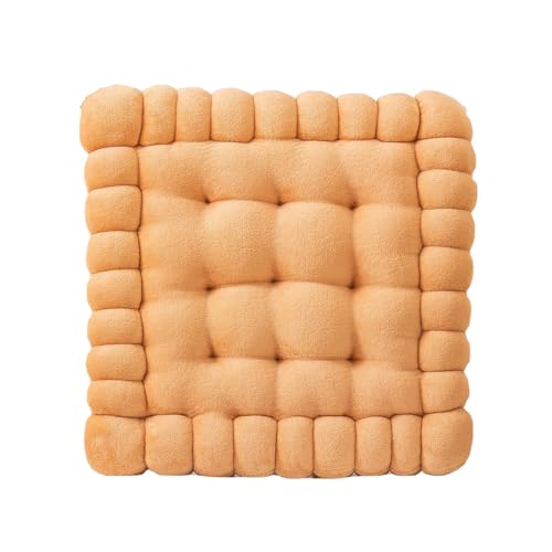 vctops Velvet Chair Pad Seat Cushion Solid Color Square Seat Pad Indoor Floor Cushion Super Soft Warm Chair Cushion Pad for Home Kitchen Dining Room Office (Camel,16"x16") - color: Camel