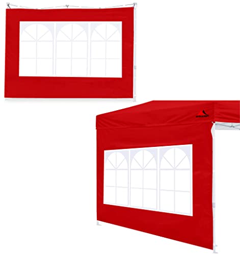SCOCANOPY Sidewall for 10x10 Canopy Frame, 2 Pieces Sunwalls Only, Red - color: Red, size: 10X10