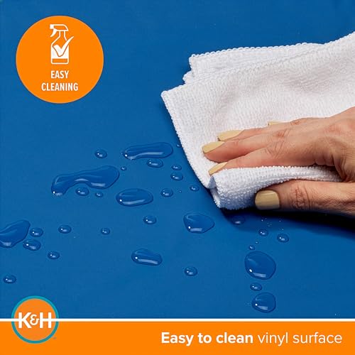 K&H Pet Products Coolin' Pet Pad Dog Mat, Portable Dog Cooling Mat for Travel or in Home, Perfect for Carriers, Crates, Outdoor Houses, Yards, Porches, Pet Beds & More - X-Large 38 X 27in Chill Blue - size: XL (27 in x 38 in)