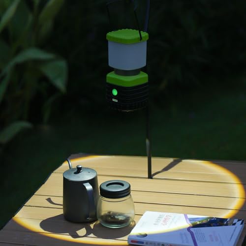 Jarxin 3PCS 6500K White Light LED Camping Lantern Rechargeable 1000LM, 4500mAh Power Bank, Flashlight for Hurricane Emergency, Hiking, IP44 Waterproof Lantern(Black) - style: Black/white light