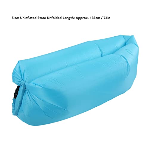 HEITIGN Portable Inflatable Couch Inflatable Lounger Air Sofa Portable Foldable Comfortable Inflatable Couch with Storage Bag for Outdoor Camping Black (Sky Blue)