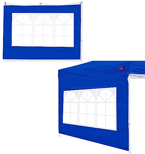SCOCANOPY SideWall with Window for 10x10 Canopy Frame, 2 Pieces Sunwalls Only, Blue - color: blue, size: 10X10