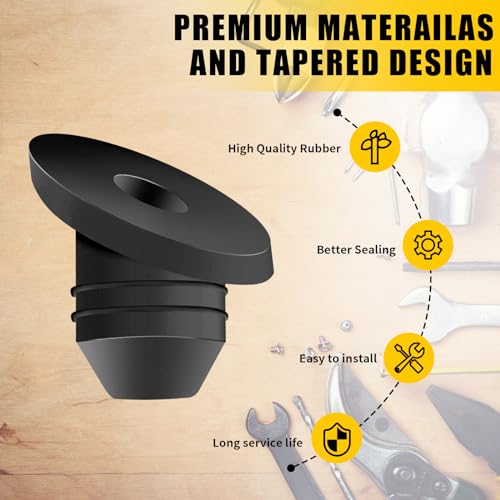 200Pack 30 Degree Angle Rubber Cable Railing Grommets for 1/8" 5/32" 3/16" Cables for Wood/Metal Cable Railing Posts, 1/8" Slant line Cable Railing Grommet,Cable Railing kit for Metal - size: 30 Degree