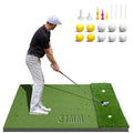 Dual-Turf Golf Mat 31mm: 6x4ft/5X5ft Extra Large Golf Hitting Mats Practice Outdoor Indoor, High-Density Artificial Turf Matt for Garage Simulator Chipping Driving Training, Ideal Gifts for Men Dad - style: 5’X4‘ Large-31mm