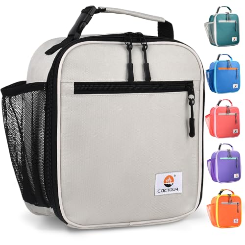 CaCTOUR Lunch Box Kids,Premium Insulated Lunch Bag for Girls Boys,Soft Bag Mini Cooler Back to School Thermal Reusable Lunch Bag for Work School Picnic (Gray) - color: B-Gray