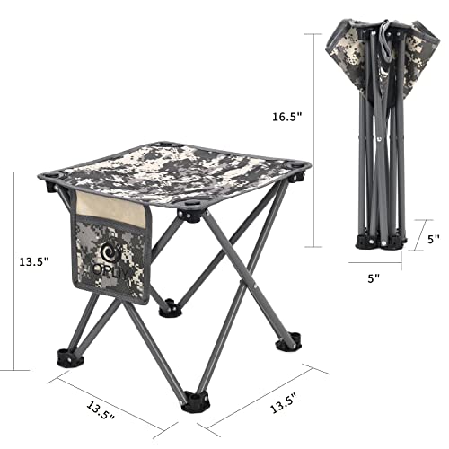 Opliy Camping Stool 2 Pack,13.5 Inch Portable Folding Stool for Outdoor Gardening and Beach Hiking Fishing,Foot Stool with Carry Bag (Camouflage) - color: Camouflage