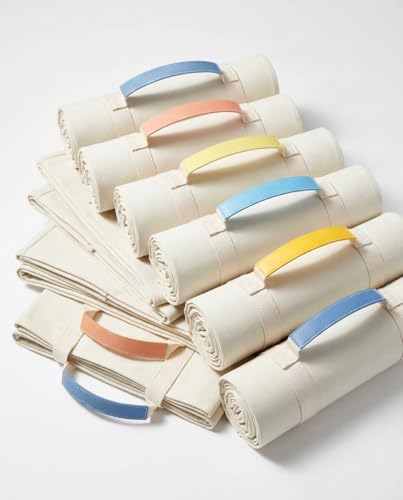 White Picnic Blanket & Beach Mat – Canvas, Machine Washable, Large 4’9” × 6’3” - color: Creamy White, size: 4'9" x 6'7" (Rectangular)