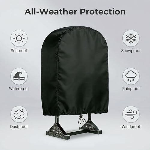 Hose Cover for Sun and Snow- Universal Fit for Hose Hangers, Heavy Duty 420D Oxford Fabric Outdoor Full Hose Protector for Rain & Wind, Includes Straps,Garden Hose Covers for Outside,All Weather - color: Oxford-Hose Holder Cover