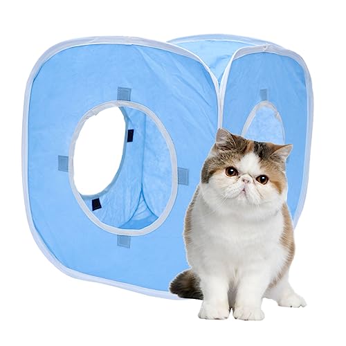 Mipcase Pcs Outdoor Cat Dog Tent Lightweight Foldable Sun Shelter House Easy to for Travel - color: Bluex2pcs