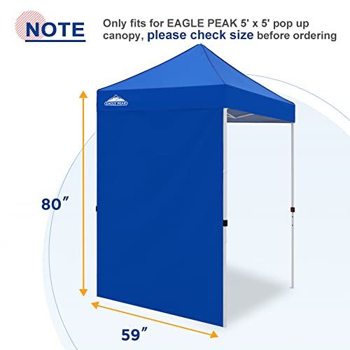 EAGLE PEAK Canopy Sidewall for 5x5 Pop Up Canopy Frame, Single Side Wall Panel Only (Fits 5x5 Straight Leg Frame, Canopy Top or Frame NOT Included), Blue - color: Blue