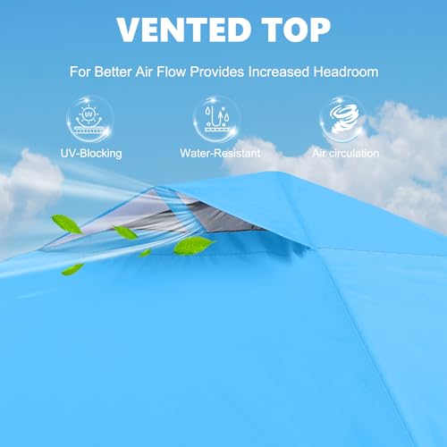 MASTERCANOPY Durable Pop-up Canopy Tent with 1 Sidewall (10'x10',Sky Blue) - color: Sky Blue, size: 10x10