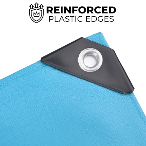 Tarps Heavy Duty Waterproof 20x40-12 mil Thick Camping Tent - Blue Tarp 20x40 UV Resistant, Rip & Tear Proof with Metal Grommets – Multipurpose Use for Camping, Tent, Boat, RV, Car, & Pool Cover - size: 20'x40'