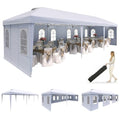 EROMMY 10x30 Heavy Duty Pop Up Canopy Tent with 8 Removable Sidewalls, Waterproof UV50+ Gazebo with Mosquito Netting, Easy Setup Instant Shelter for Backyard, Party, Wedding & Commercial Use, White - color: White, size: 10’x 30’