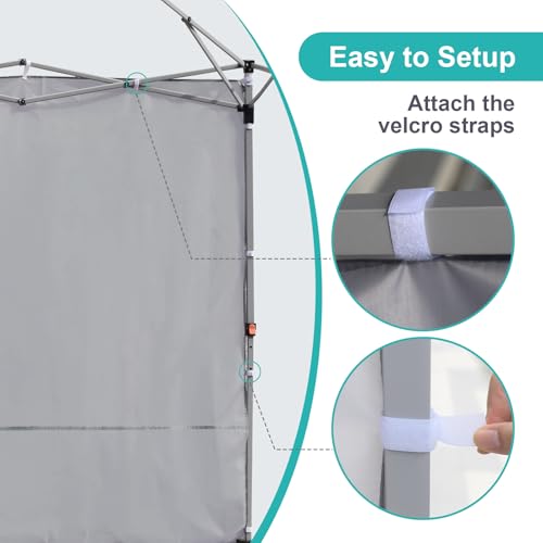 Canopy Sidewall for 10x10,10x20 Pop up Canopy Party Tent, UV Protection and Waterproof for Outdoor Event Tents, Vendor Booths, for Backyard, Patio, Camping (1 Sidewall, Frame Not Included, Grey) - color: Gray, size: 10'x10', 1 Sidewall