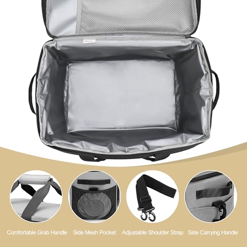 Cooler Bag 48-Can Insulated Leakproof Soft Cooler Large Collapsible Portable Travel Cooler Bags 32L for Picnic, Waterproof Soft Ice Chest for Camping, Beach, Fishing, Outdoor - 32 Quart - color: gray